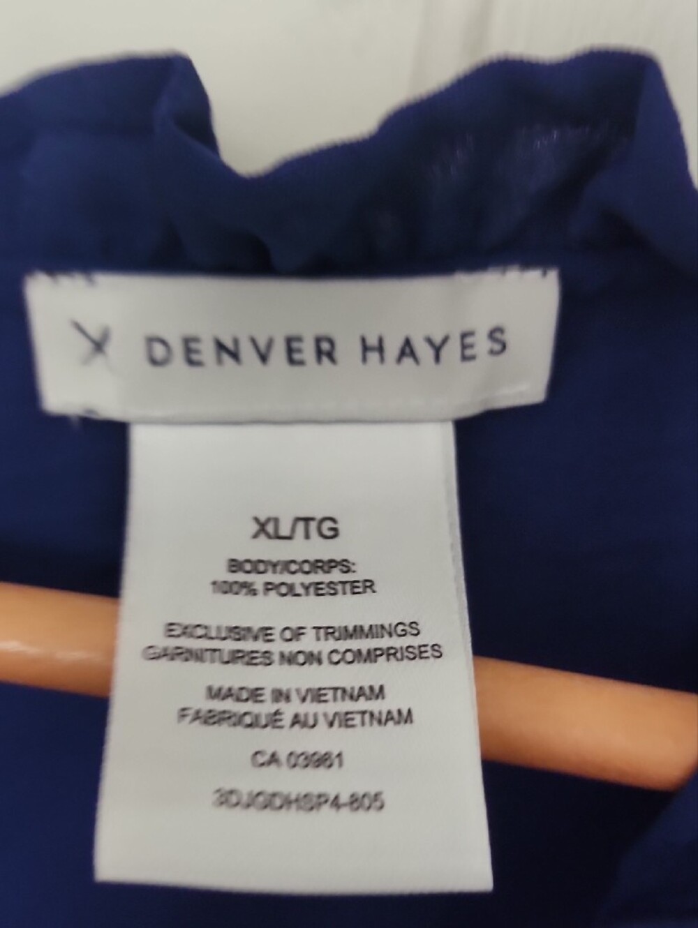 Denver Hayes Navy Blue Tiered Ruffle Sleeve Dress - Picture 2 of 4